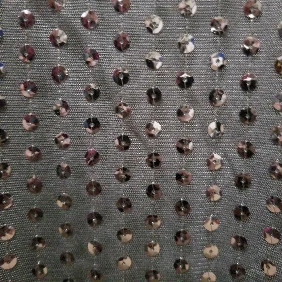 Who What Wear top 2X Plus Size sequin mesh overlay bedazzled bling party evening - Picture 6 of 11